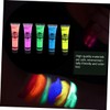 TOVINANNA 5pcs Glow Body Paint Neon Craft Fluorescent Face Painting