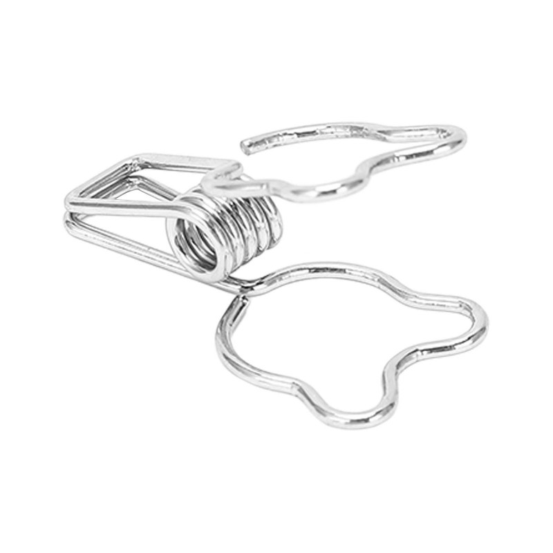 100pcs Binder Clip Hollow Cartoon Bear Long Tail Metal Paper