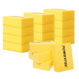 POWERTEC Large Square Grout Sponge – Professional Tile Grout Removal Cleaning Sponge – Heavy-Duty Absorbent Sponge, Multi-Purpose Cleaning Tool for Floors, Kitchen, and Bathroom – 16PK (72106-P4)