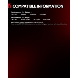 Torchbeam 1PC Steering Knuckle Fit for 2011-2015 Grand Cherokee, 2011-2015 Durango,Front Right Replaces 698008