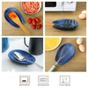 Hasense Ceramic Spoon Rest for Kitchen Counter, 5.7 Inch Blue