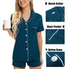 SWOMOG Womens 3pcs Pajamas Set Button Down Sleepwear Soft Short