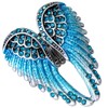 Szxc Jewelry Women's Crystal Angel Wings Stretch Rings Biker Jewelry