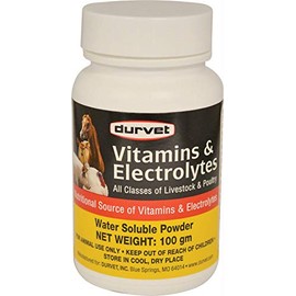 Durvet 698468 Vitamins & Electrolytes for Livestock & Poultry 100G