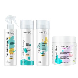 VOGLIA KIT ANTI FRIZZ 4 PIEZAS HIDRATACIÓN Y RESTAURACIÓN MÁXIMA PARA TODO TIPO DE CABELLO A MUY DAÑADO