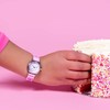 Tikkers Girls Pink Canvas Rip Strap Heart Watch, Purse and