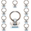 Gubar-Tech Heavy Duty 10 x Single Fitting Silver Aluminium for