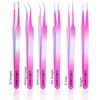 Alluring Ombre Bright Pink & Light Blue Tweezers