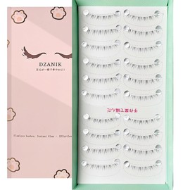 DZANIK False Eyelashes Transparent Axis Set of 10 Pairs (3 Lower Eyelashes)