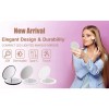 Unbranded ๊Folding Travel Round Mirror LED Light Beauty Makeup Mirror