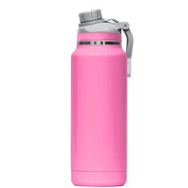 ORCA Hydra 34oz | Insulated, Stainless Steel Water Bottle with Powder Coat Finish & Silicone Grip Whale Tale Handle, Dishwasher Safe Sports Bottle — Hot Pink