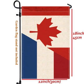 Netherland Canada Friendship Garden Flag,12x18 in Heavy Duty Holland Dutch Canadian Outdoor Banner for Patio Yard with Double Side