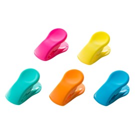 Daiya 057728 Clips, Mini Candy Clips, 5 Colors, 0.4 x 0.2 x 0.07 inches (0.4 x 0.2 x 0.19 cm), Clips, Easy to Pinch Fits Fingertips, Good Design Award, Candy Bag, Memo