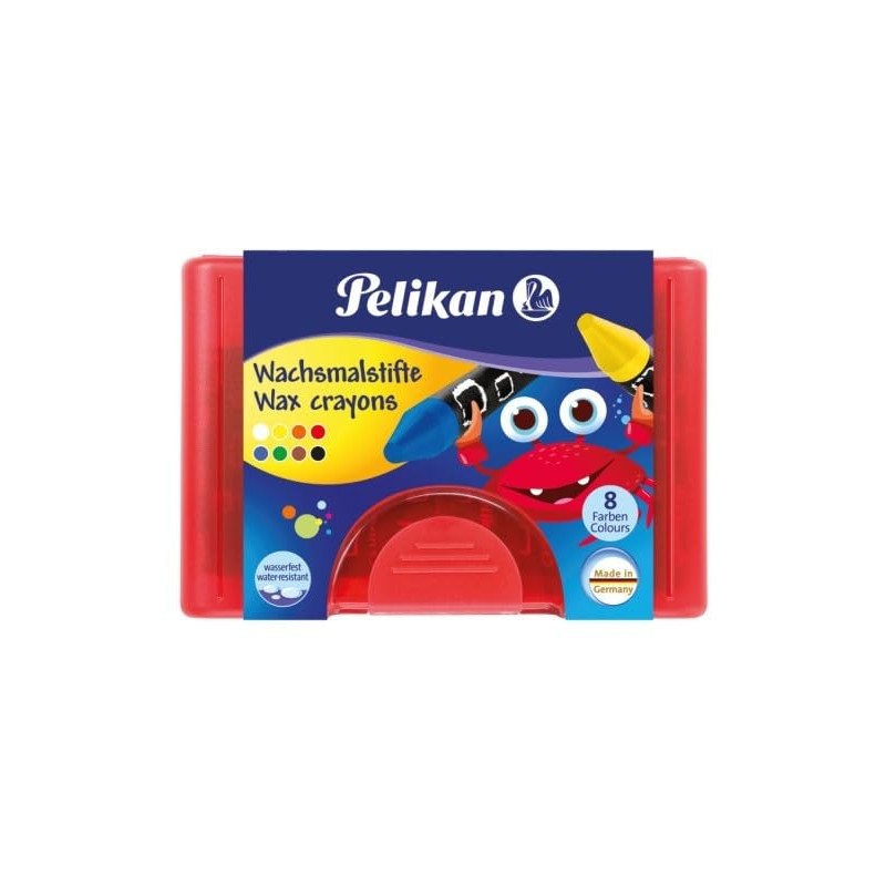 Pelikan 723148 - Wachsmalstifte 665 / 8 wasserfest, 8 Stangen
