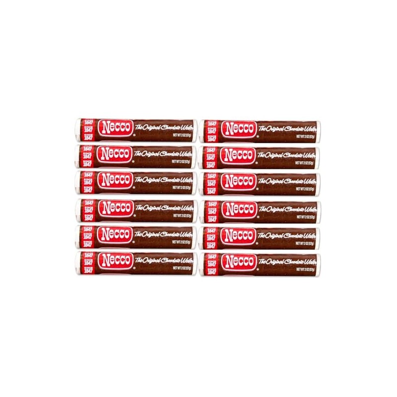 Necco Wafers Chocolate Flavored Hard Candy Rolls - Bundle Packs