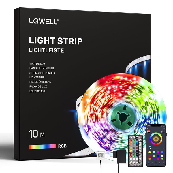 LQWELL® 10M LED Light Bar with Remote Control and App,