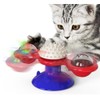 YXAXAUOT Windmill Carousel Kitten Toy Ball cat Teaser Stick, blue