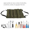 Car Back Seat Tool Storage Bag Canvas Garden Foldable Roll