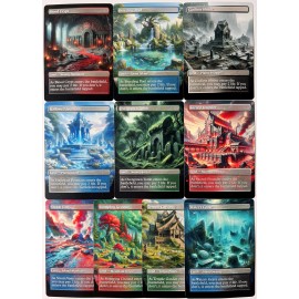 Shock Lands Complete set of 10 - Proxy Cards with Custom designed art