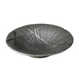 Black Gold Sink Carving Tokusa Shaped Multi-Purpose Pot [7.9 x 1.7 inches (20 x 4.2 cm) | Medium Pot |