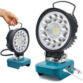 LED Work Light 36w 3800lm Flashlight Compatible with Makita 18v Lxt Battery BL1850 BL1850B BL1830 BL1890B, 2Mode Work Light 18v LED Cordless Flashlight Tools Construction Camping Emergency Lights