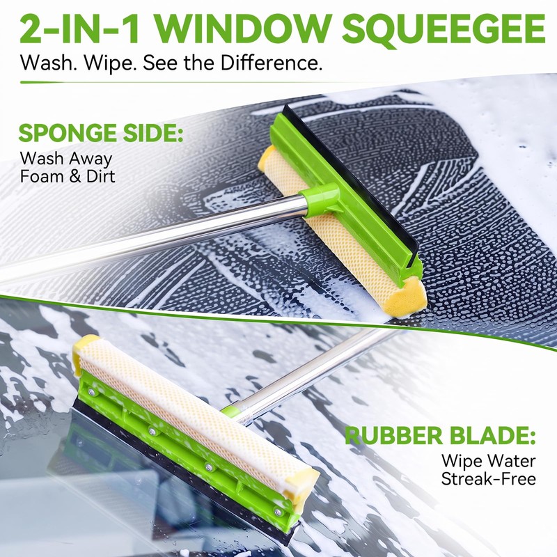 62" Car Wash Brush with Long Handle, 6Pcs Car Wash