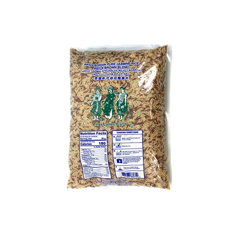 5 Pounds Three Ladies Brand Whole Grain Pure Jasmine Rice