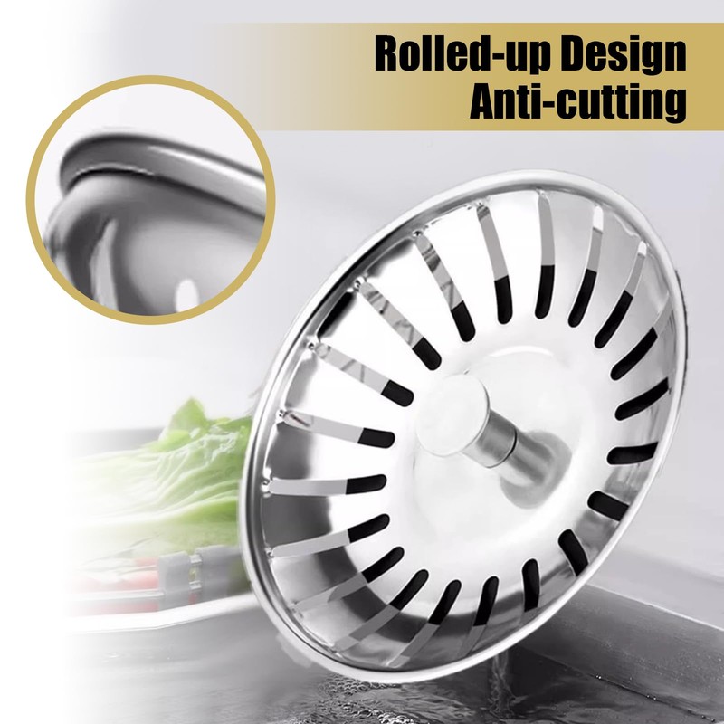 Strainer Drain Plug Set of 2 - 7.8 cm Stainless