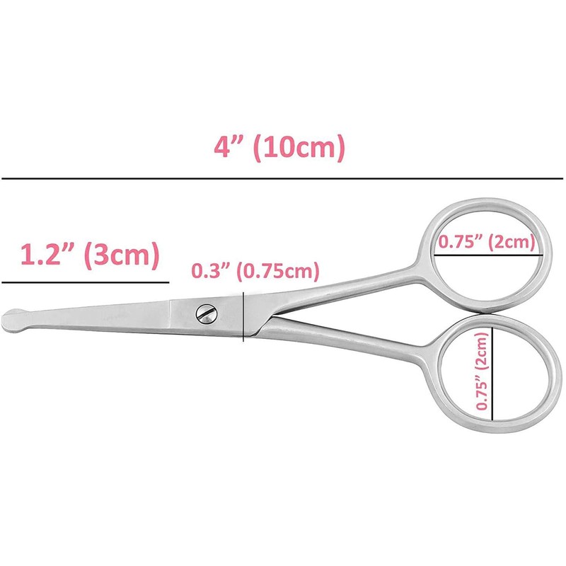 Nail Scissors Cuticle Scissors Rounded Tip Extra Strong Multi-Purpose Stainless