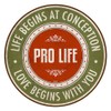 CafePress Pro Life Round Car Magnet, Magnetic Bumper Display