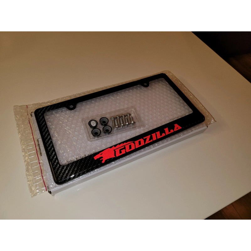 Godzilla GTR (Red) Godzilla GTR 100% Carbon Fiber License Plate