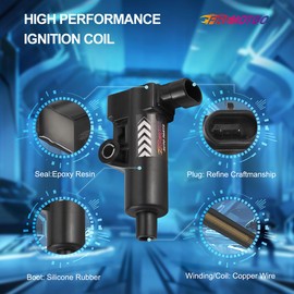 FIREMOTOO Pack of 1 Ignition Coil Compatible with HiSUN Massimo Bennche Menards 400 450 500 550 700 750 800 1000 Replaces# 28198992 33100-055-0000 33100-115c-0000 33100-116-0000