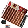 NATARAJ 621 Amber 12 x HB Wood Premium Pencils Eraser