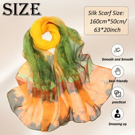 LHLZNB Elegant Chiffon Scarf for Women - Luxurious Lightweight Scarves, Beach Towels, Head Wraps, Shawls & Wraps for All Seasons - Exquisite Fashion Gift Idea (H100001)