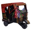 Purpledip Auto01 Indian Car Rickshaw Tuk Tuk-Tuck: Decorative Handmade Accent
