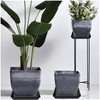 LWALRS Square Plant Saucer 20 22 Inch 2 Pack, Extra