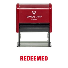 Redeemed Self Inking Rubber Stamp (Red Ink) - X-Large