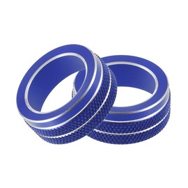 X AUTOHAUX AC Climate Control Switch Knob Cover Trim for Toyota Blue (Set of 2)