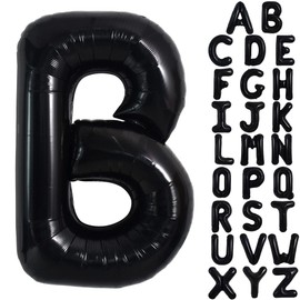 TONIFUL Large Black Letter B Balloons 40 Inch Helium Balloons,Foil Mylar Big Balloons for Birthday Party Anniversary Supplies Decorations Graduation Ceremony Photo Shoot