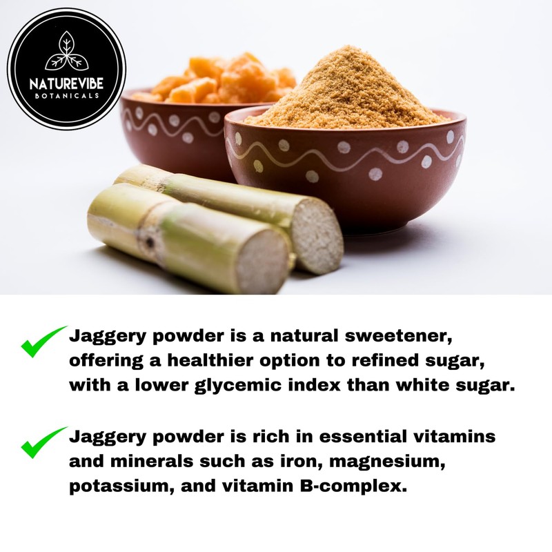 Naturevibe Botanicals Jaggery Powder 5lb | Pure & Natural Unrefined