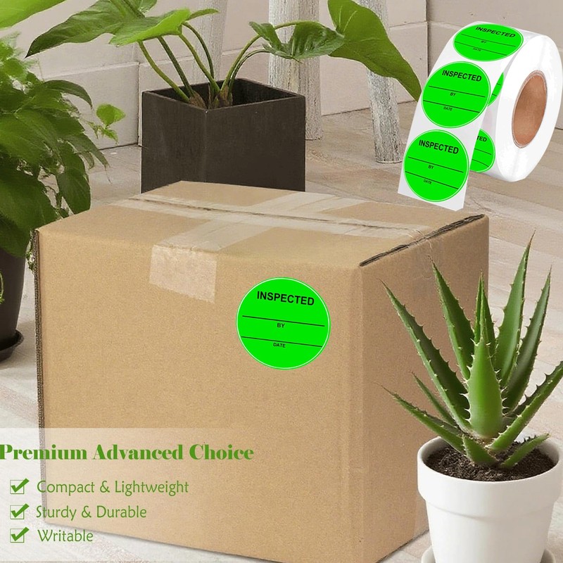 1000 Pcs Circle Inventory Labels QC Passed 2" Quality Control