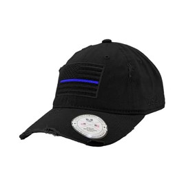 Rapid Dominance Standard Vintage USA Flag Patch Cap, Black, One Size