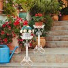 Sungmor Lightweight Metal Flower Pot Stands - 2 Pack 29.7