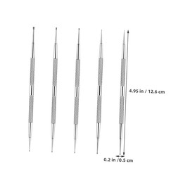 OATIPHO 5pcs Nail Dotting Pen Set - Stainless Steel Dual-headed Nail Art Tools for Dotting Painting and Rhinestone Application for DIY and Salon Use