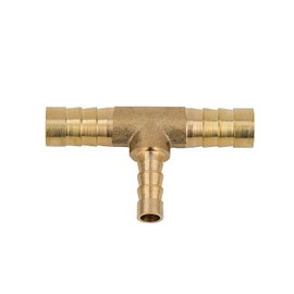 Pysrych Brass Hose Barb Fitting Reducing Tee 5/8" Barbed x 3/8" Barbed x 5/8" Barbed Reducer T-fitting 2pcs