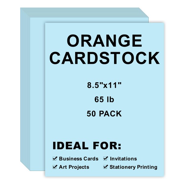 Cardstock 8.5 x 11, 50Pcs 65lb/180gsm Thick Cardstock Printer Paper