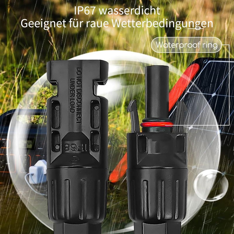 Leehitech 6 in 1 Solar Charging Cable Solar Adapter, Universal