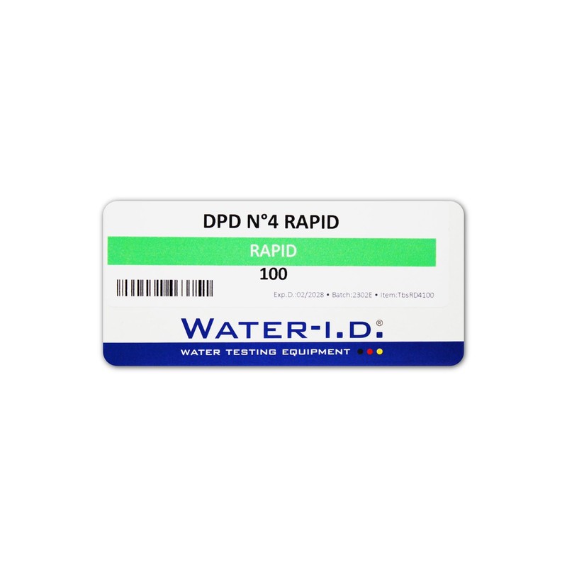 WATER-I.D. - DPD No.4 Rapid Dissolve Tablets | Accurate Chlorine
