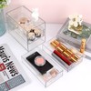 Hipiwe Hair Accessories Box Clear Desk Organizer Box with 3