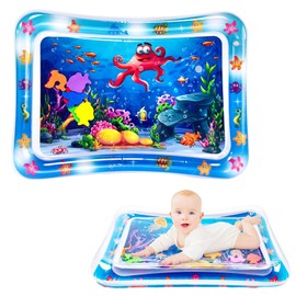 COSORO Tummy Time Mat Inflatable Water Mat for Babies,70*50cm Blue Octopus Water Cushion Baby Inflatable Water Play Mat Sensory Toy for Infants,Toddlers Baby Toys 3-12 Months Newborn Girls Boys Gifts